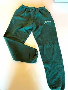 DARTMOUTH JERZEES Super Sweats Green Men's S Fleece Sweatpants Drawstring